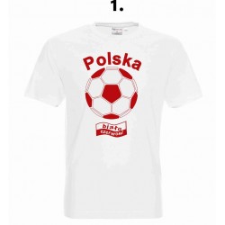 Koszulka męska - Polska biało-czerwoni piłka nożna