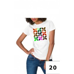 Koszulka damska - listki kolorowe