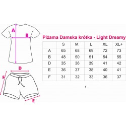 Piżama Damska - któtka Light Dreamy bez nadruku