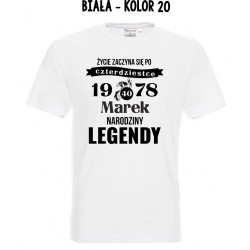 Koszulka męska - Życie zaczyna się po 40 tce 2 Narodziny Legendy