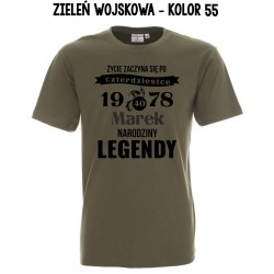 Koszulka męska - Życie zaczyna się po 40 tce 2 Narodziny Legendy