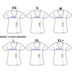 Koszulka Damska - Uwaga wychodze - bialy v-neck