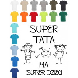 Koszulka Męska - Super tata ma Super Dzieci