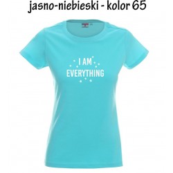 Koszulka Damska - I AM EVERYTHING na biało