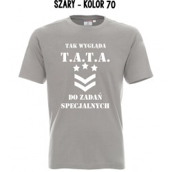 Koszulka Męska - Tak wygląda TATA do zadań specjalnych na biało
